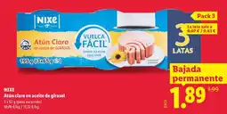 Lidl Nixe atún claro en aceite de girasol oferta