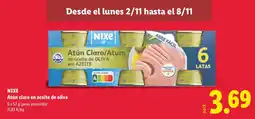 Lidl Nixe atún claro en aceite de oliva oferta