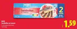 Lidl Nixe sardinillas en tomate oferta