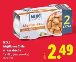 Lidl Nixe mejillones chile en escabeche oferta