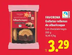 Lidl favorina galletas rellenas de albaricoque oferta