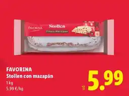 Lidl favorina stollen con mazapán oferta