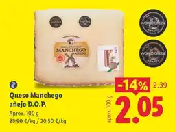 Lidl Manchego queso añejo D.O.P. oferta