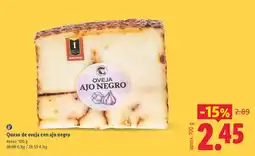 Lidl Queso de oveja con ajo negro oferta