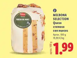 Lidl Milbona selection queso cremoso con nueces oferta