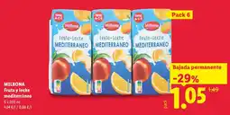 Lidl Milbona fruta y leche mediterráneo oferta