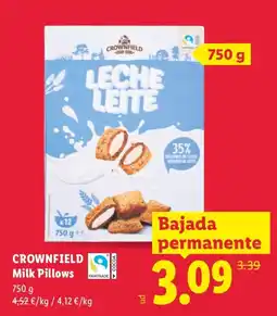 Lidl Crownfield milk pillows oferta