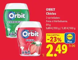 Lidl Orbit Chicles oferta