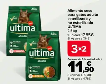 Ultima alimento seco para gatos adulto esterilizado y no esterilizado
