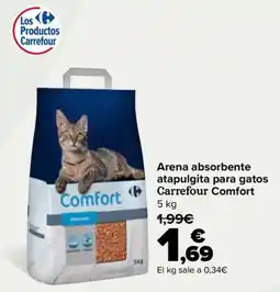 Carrefour Carrefour Comfort arena absorbente atapulgita para gatos oferta