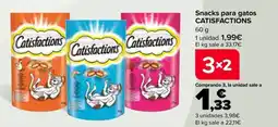Carrefour Catisfactions Snacks para gatos oferta