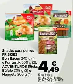 Carrefour Friskies snacks para perros oferta