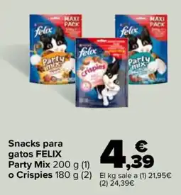 Carrefour Felix snacks party mix o crispies oferta