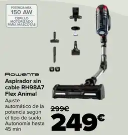 Carrefour Rowenta Aspirador sin cable RH98A7 Flex Animal oferta