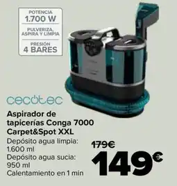Carrefour cecotec aspirador de tapicerias conga 7000 carpet&spot xxl oferta