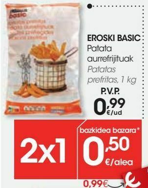 Eroski Eroski basic patatas prefritas oferta