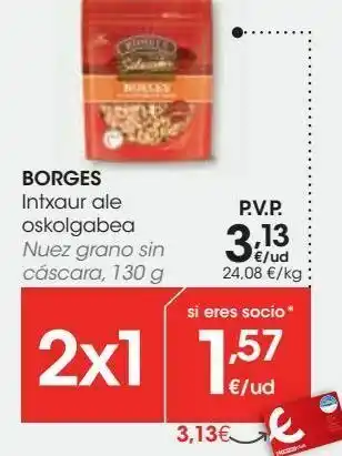 Eroski Borges nuez grano sin cáscara oferta