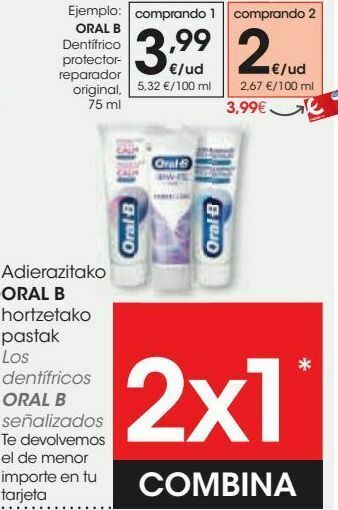 Eroski Oral b dentífrico protector-reparador original oferta