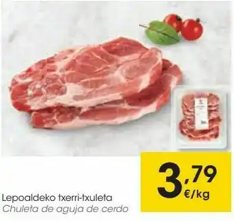 Eroski Chuleta de aguja de cerdo oferta