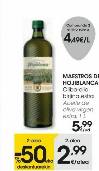 Eroski Maestros de hojiblanca aceite de oliva virgen extra oferta