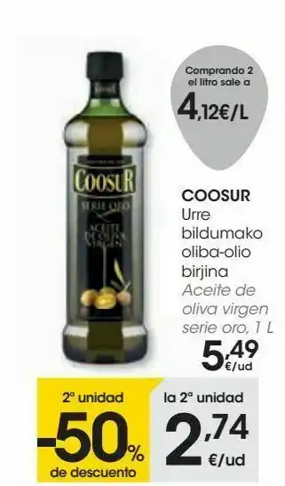 Eroski Coosur aceite de oliva virgen serio oro oferta