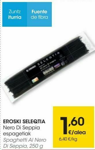 Eroski Eroski seleqtia spaghetti al nero di seppia oferta