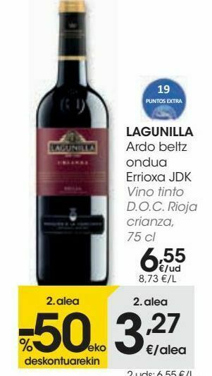 Eroski Lagunilla vino tinto d.o.c rioja crianza oferta