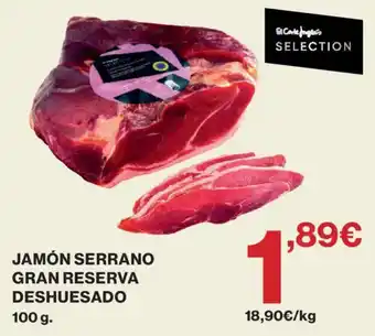 El Corte Inglés selection jamón serrano gran reserva deshuesado