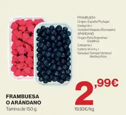 Hipercor Frambuesa o arándano oferta