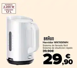 Carrefour Braun hervidor wk1100wh oferta
