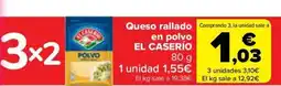 Carrefour El caserío queso rallado en polvo oferta