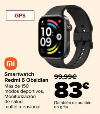 Mi smartwatch redmi 6 obsidian