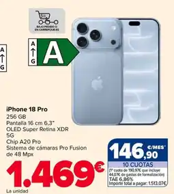 Carrefour iPhone 18 Pro 256 GB oferta