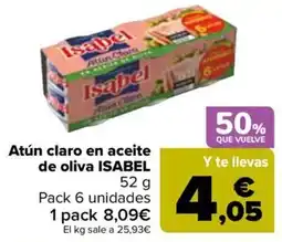 Carrefour Isabel atún claro en aceite oferta