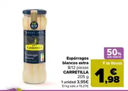 Carrefour Carretilla espárragos blancos extra oferta