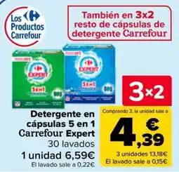 Carrefour Carrefour Expert detergente en cápsulas 5 en 1 oferta