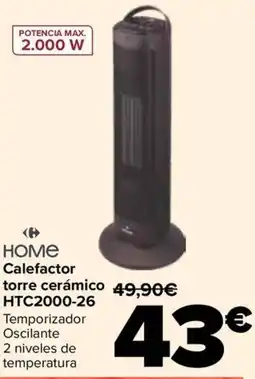 Carrefour Home calefactor torre cerámico HTC2000-26 oferta