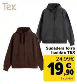 Carrefour Tex sudadera forro hombre oferta