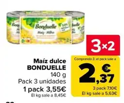 Carrefour Bonduelle Maíz dulce oferta