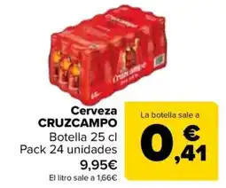 Carrefour Cerveza Cruzcampo oferta