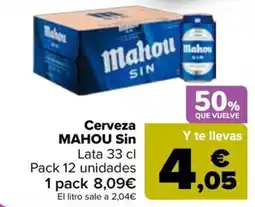 Carrefour Mahou Sin oferta