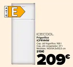 Carrefour Icecool frigorífico icfr144w oferta