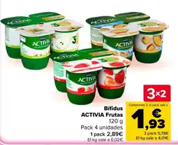 Carrefour Activia frutas oferta