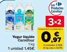 Carrefour Yogur líquido Carrefour oferta