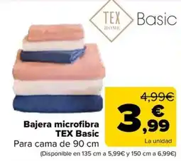 Carrefour Tex Basic bajera microfibra oferta