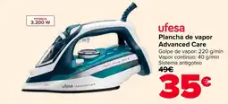 Carrefour ufesa plancha de vapor advanced care oferta