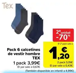 Carrefour Tex calcetines de vestir hombre oferta