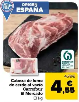 Carrefour Carrefour Cabeza de lomo de cerdo al vacío oferta