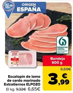 Carrefour Extratiernos ELPOZO Escalopín de lomo de cerdo marinado oferta
