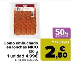 Carrefour Nico lomo embuchado en lonchas oferta